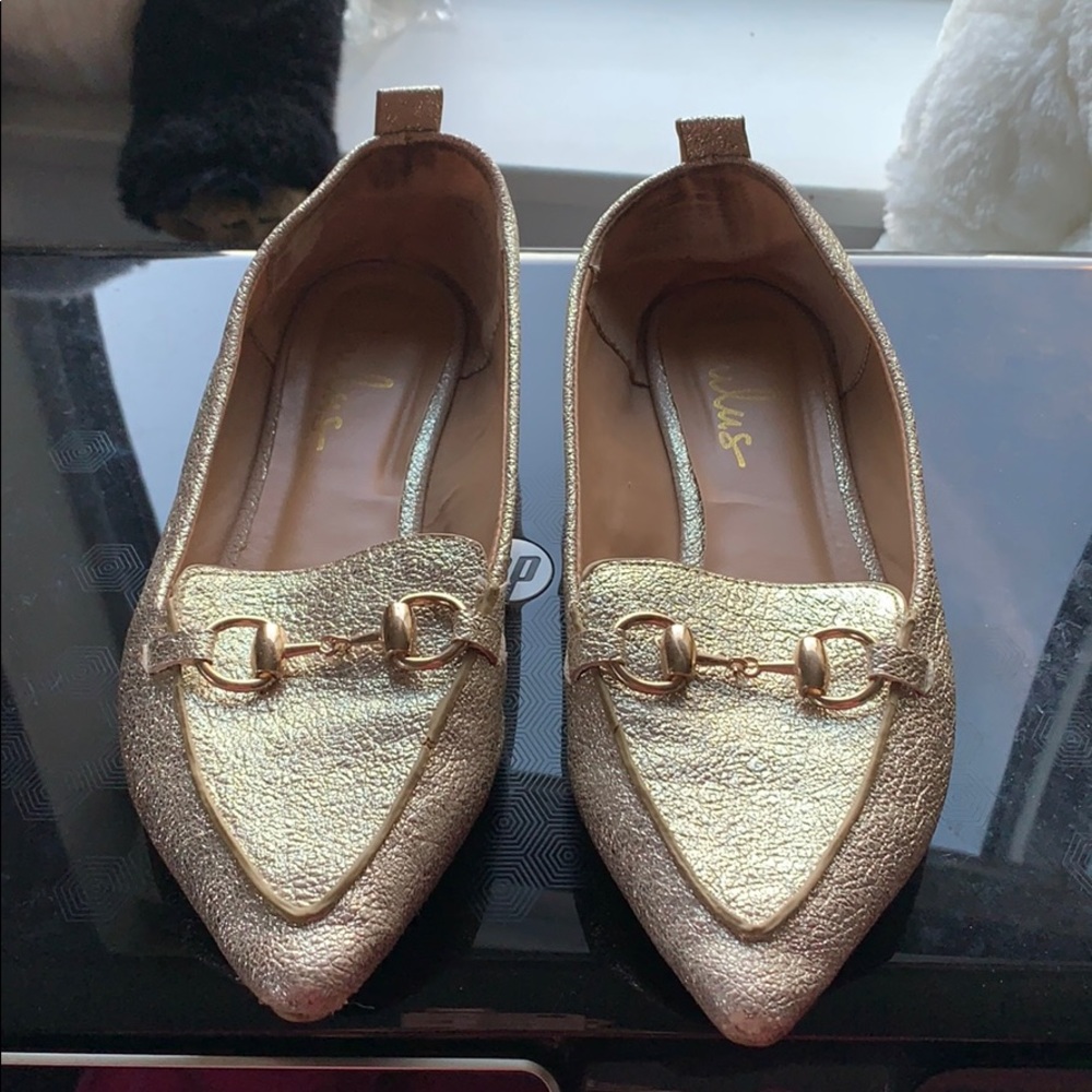 Lulus golden loafer